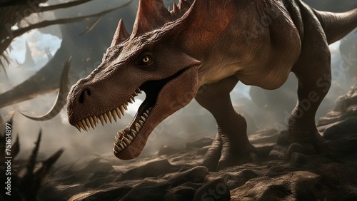  in the field _The close-up of the dinosaur was an amazing creature that lived in the wizarding world   