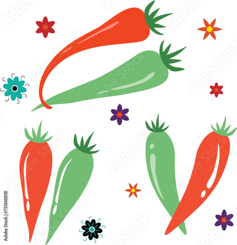Cinco de mayo carrot clipart design Collection