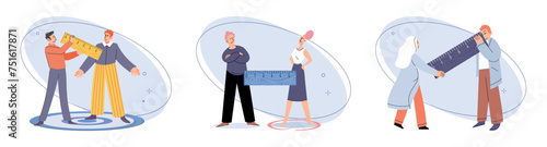 Social distance vector illustration. The social distance concept explores societal impact physical separation Keeping distance from others can pose social challenges Avoiding crowded environments