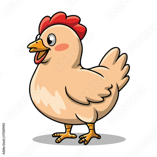 Chicken hen cute posing Royalty © Creative Designer