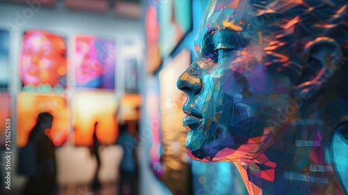 Digital Persona Art Exhibit with Colorful Art Work