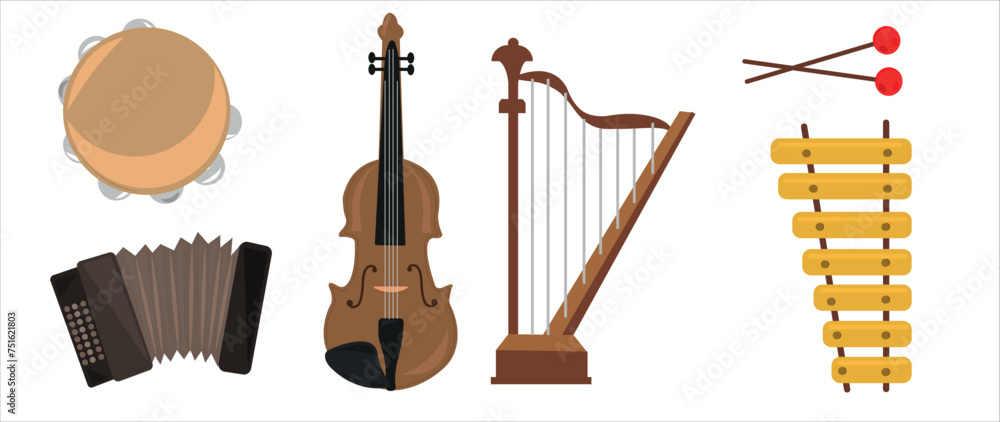 Sound Instruments Drawing Musical instruments vector. Music instrument hand drawing vector ...