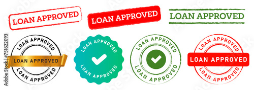 loam approved rectangle and circle stamp label sticker sign for agreement