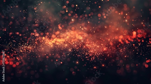 Abstract Bokeh Scene with Sparks and Firefly Effects