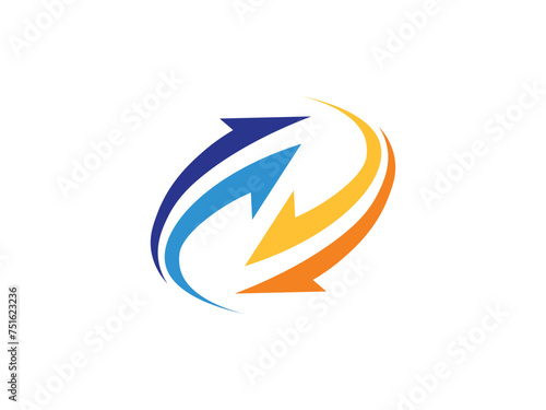 Abstract business logo icon design template with arrow. arrow logo design vector