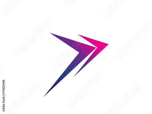 Abstract business logo icon design template with arrow. arrow logo design vector
