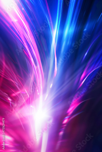 Vertical Abstract futuristic background with glowing light effect.
