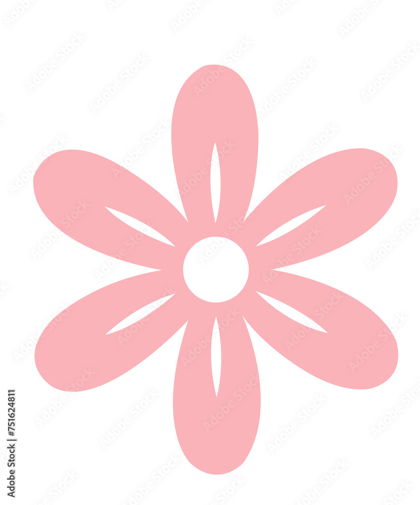 Flower clip art design on plain white transparent isolated background for card, shirt, hoodie, sweatshirt, apparel, tag, mug, icon, poster or badge Flower clip art design on plain white transparent isolated background for card, shirt, hoodie, sweatshirt, apparel, tag, mug, icon, poster or badge