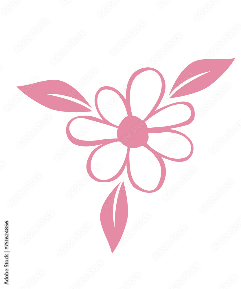 Flower clip art design on plain white transparent isolated background for card, shirt, hoodie, sweatshirt, apparel, tag, mug, icon, poster or badge Flower clip art design on plain white transparent isolated background for card, shirt, hoodie, sweatshirt, apparel, tag, mug, icon, poster or badge