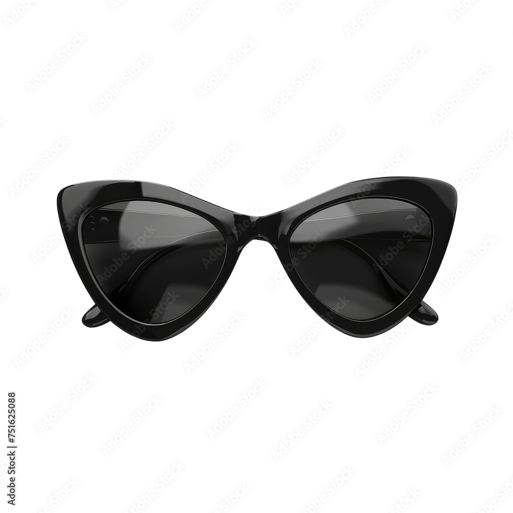 Black sun glasses isolated on transparent background