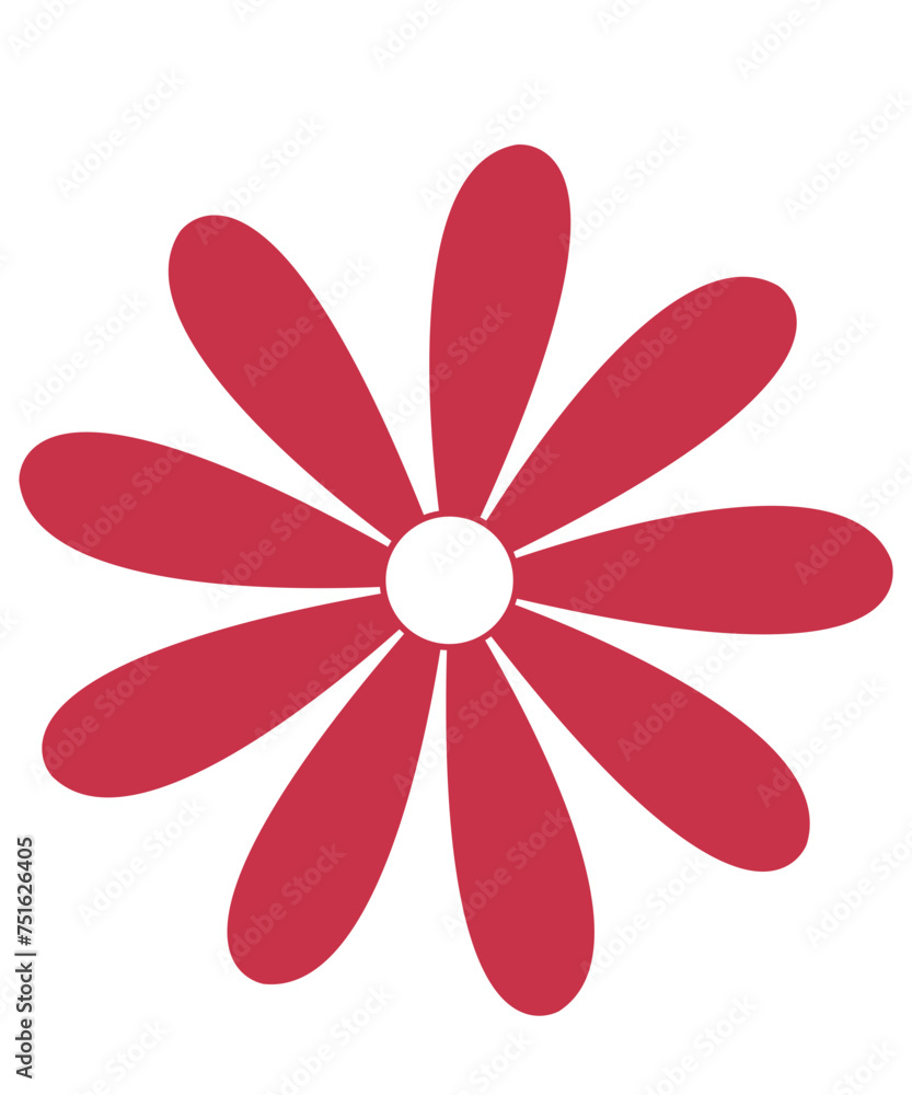 Flower clip art design on plain white transparent isolated background for card, shirt, hoodie, sweatshirt, apparel, tag, mug, icon, poster or badge Flower clip art design on plain white transparent isolated background for card, shirt, hoodie, sweatshirt, apparel, tag, mug, icon, poster or badge