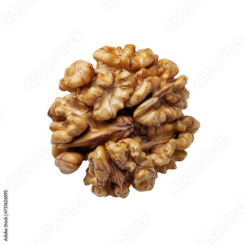 Chopped walnuts isolated on transparent background	