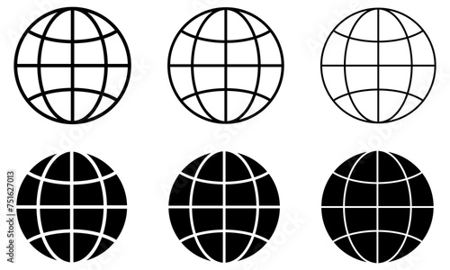 World icon set. Collection of web icons. Vector illustration, EPS10