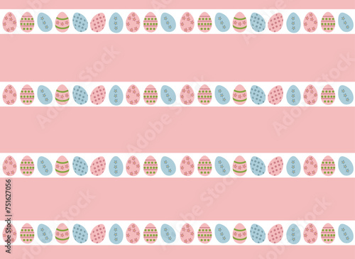Happy Easter vector illustrations with flowers and eggs
