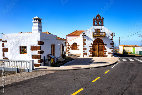 Iglesia De Nuestra Senora del Carmen, Las Tricias, Garafía, Island La Palma, Canary Islands, Spain, Europe. photo
