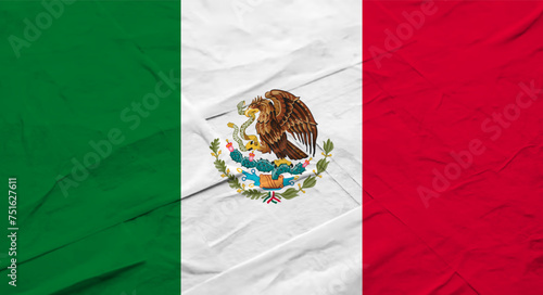 Mexican country national patriotic independence freedom flag vector design.abstract horizontal mexico state patriotism nation symbol sign badge banner element icon graphic background illustration.