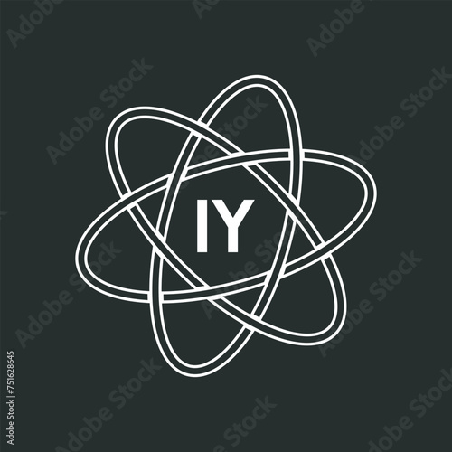 IY letter logo design on white background. IY logo. IY creative initials letter Monogram logo icon concept. IY letter design photo