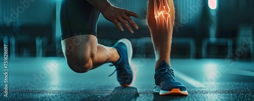 Sports medicine athlete injury prevention and recovery dynamic action photo