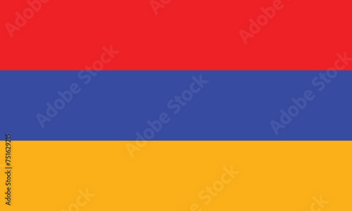 Flat Illustration of the Armenia flag. Armenia national flag design. 