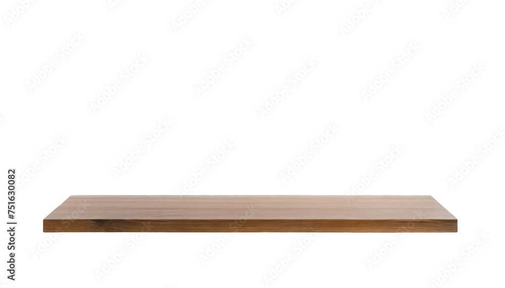 Elegant wooden shelf on a transparent background Elegant wooden shelf on a transparent background