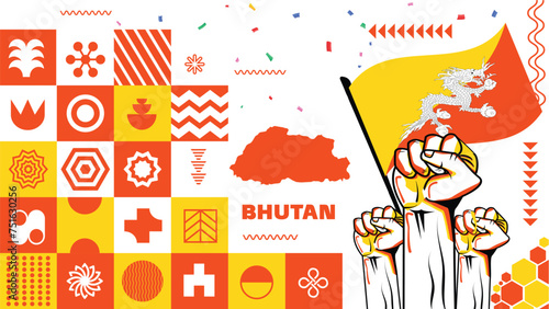 December 17, National day of Bhutan vector illustration. Suitable for greeting card, poster and banner. photo