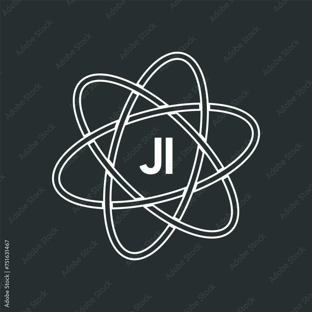 JI letter logo design on white background. JI logo. JI creative initials letter Monogram logo icon concept. JI letter design JI letter logo design on white background. JI logo. JI creative initials letter Monogram logo icon concept. JI letter design