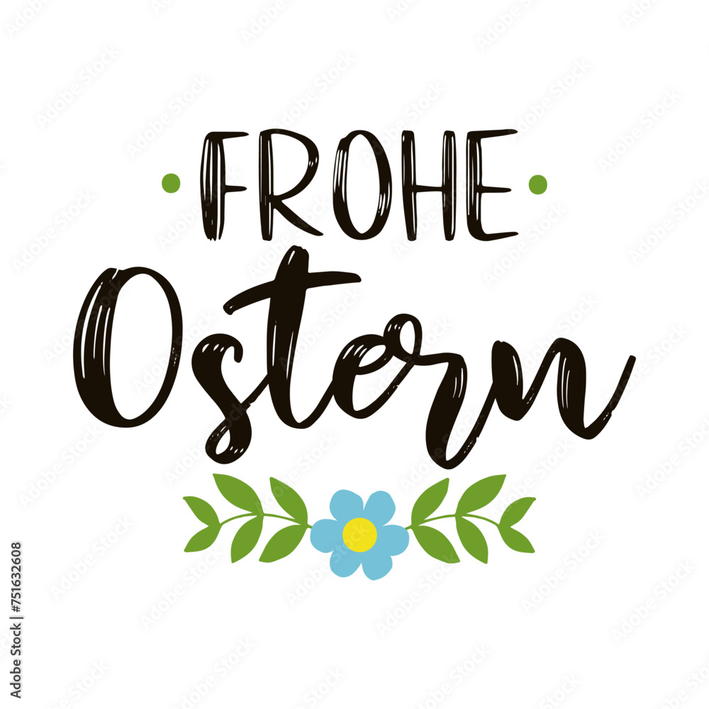 Hand sketched lettering quote Frohe Ostern, Happy Easter in German. Isolated on white background. vector Hand sketched lettering quote Frohe Ostern, Happy Easter in German. Isolated on white background. vector