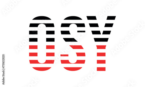 OSY three initial letter iconic line negative space minimal logo design vector template. monogram, abstract, wordmark, business, typography, minimalist, brand, company, flat, modern, unique, simple