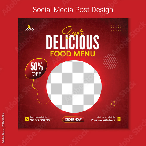 Special chicken social media post design. Restaurant food menu web banner set for online business promotion. fried chicken poster design.	
