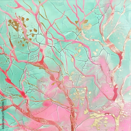 pink coral background.