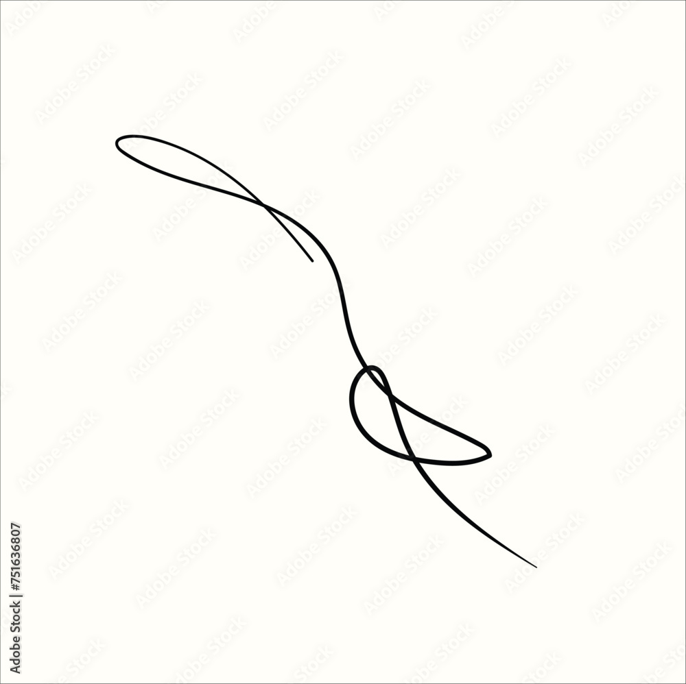 Hand Drawn Thread Vector Hand Drawn Thread Vector