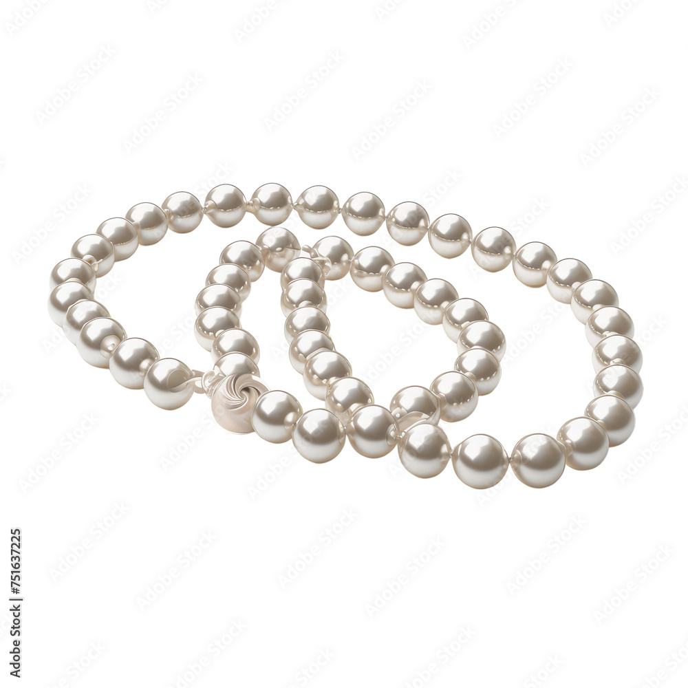 String of pearls isolated on transparent background String of pearls isolated on transparent background