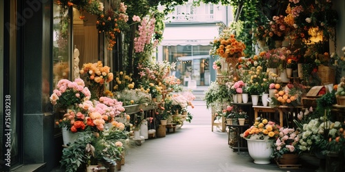 Florist in a walkable city photo