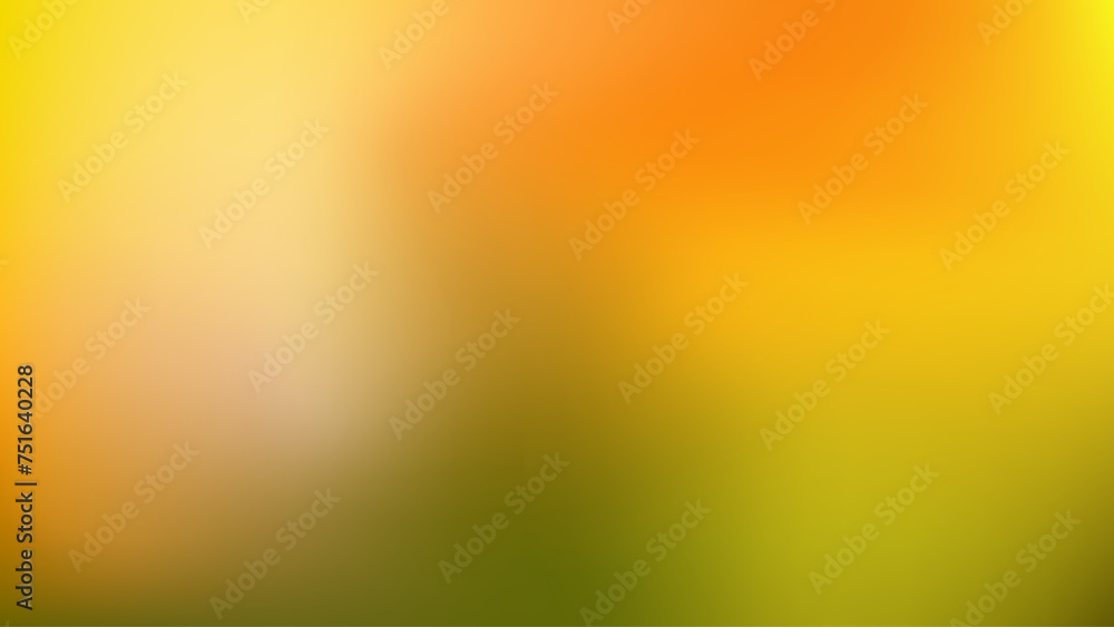 Abstract yellow Blurred spring background. Soft summer bright gradient backdrop with place for text. Trendy illustration for graphic design, banner, poster in green land colors