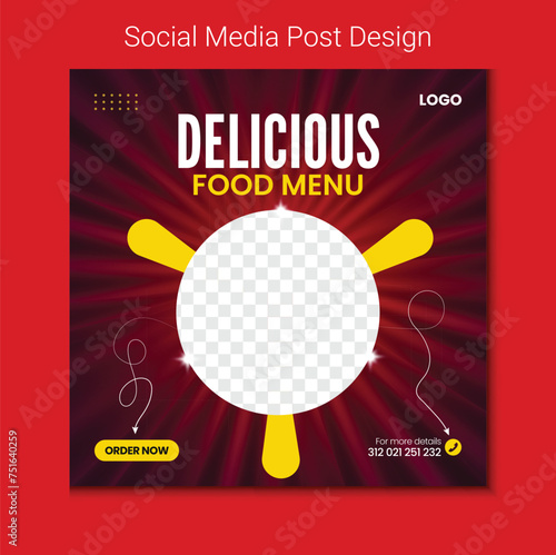Special chicken social media post design. Restaurant food menu web banner set for online business promotion. fried chicken poster design.	
