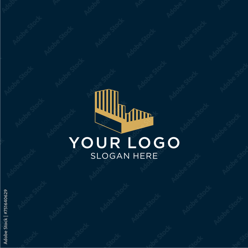 Fototapeta premium office building design logo