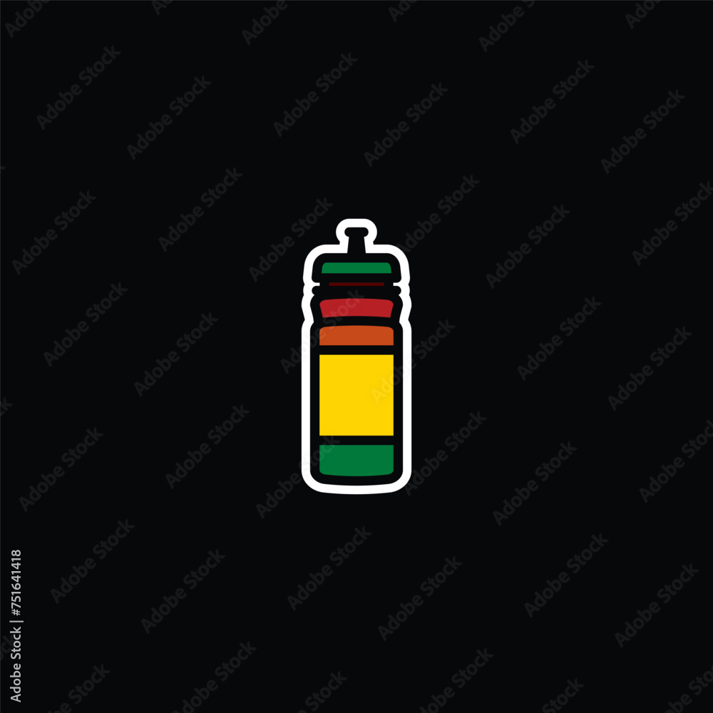 Original vector illustration. The icon of a sports water bottle. Original vector illustration. The icon of a sports water bottle.