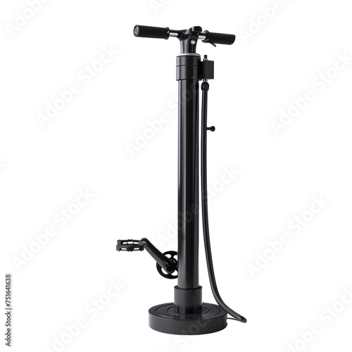 Bicycle air pump isolated on transparent background