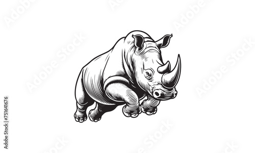 rhino illustration, rhinoceros logo design, rhino design, rhinoceros jumping 