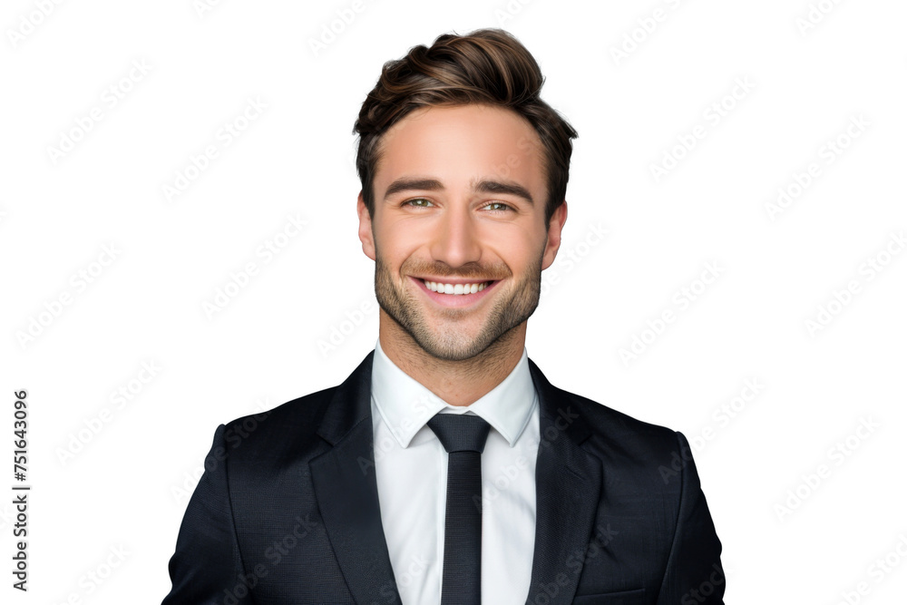 Studio portrait of handsome Caucasian Americana businessman wear formal suit and necktie with a beautiful smiling isolated on transparent png background, CEO manager with smart look. Studio portrait of handsome Caucasian Americana businessman wear formal suit and necktie with a beautiful smiling isolated on transparent png background, CEO manager with smart look.