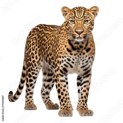 A Leopard isolated on transparent background