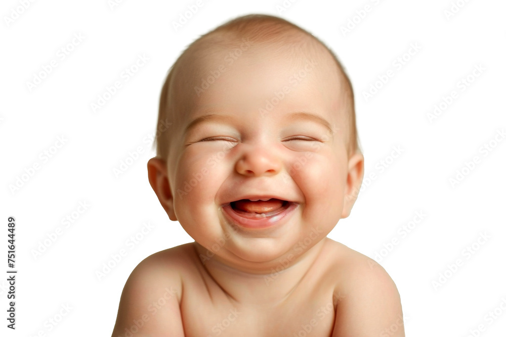 Portrait studio of young adorable baby with happy smile isolated on transparent background. Portrait studio of young adorable baby with happy smile isolated on transparent background.