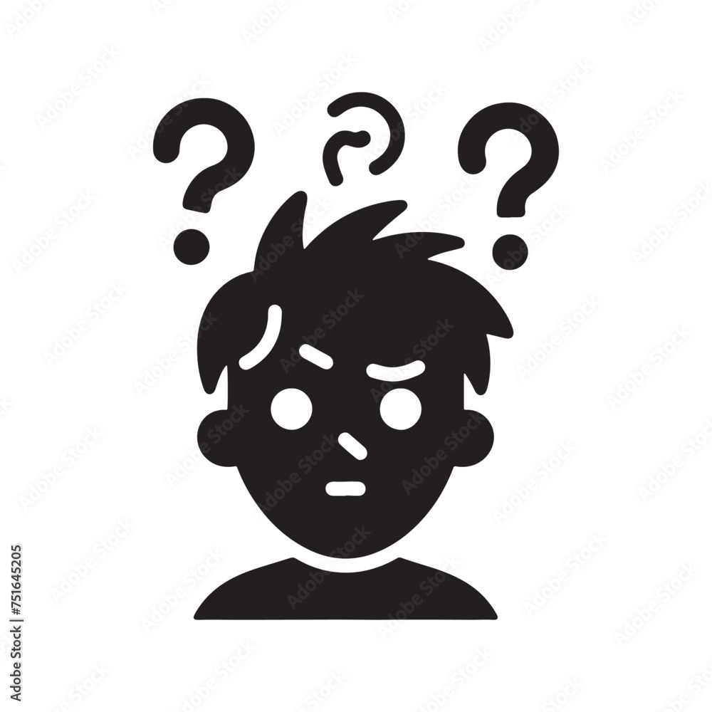 A Silhouette of Bewilderment: A Facial Expression Conveying Puzzlement - Confused Expression Illustration - Confused Expression Vector
A Silhouette of Bewilderment: A Facial Expression Conveying Puzzlement - Confused Expression Illustration - Confused Expression Vector