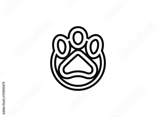 dog paw vector footprint icon