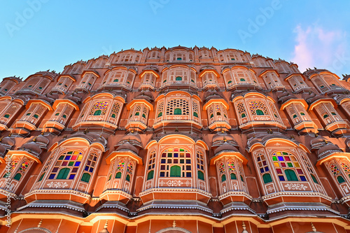 Evening View of Hawa Mahal or Wind Palace in Jaipur, Rajasthan, India