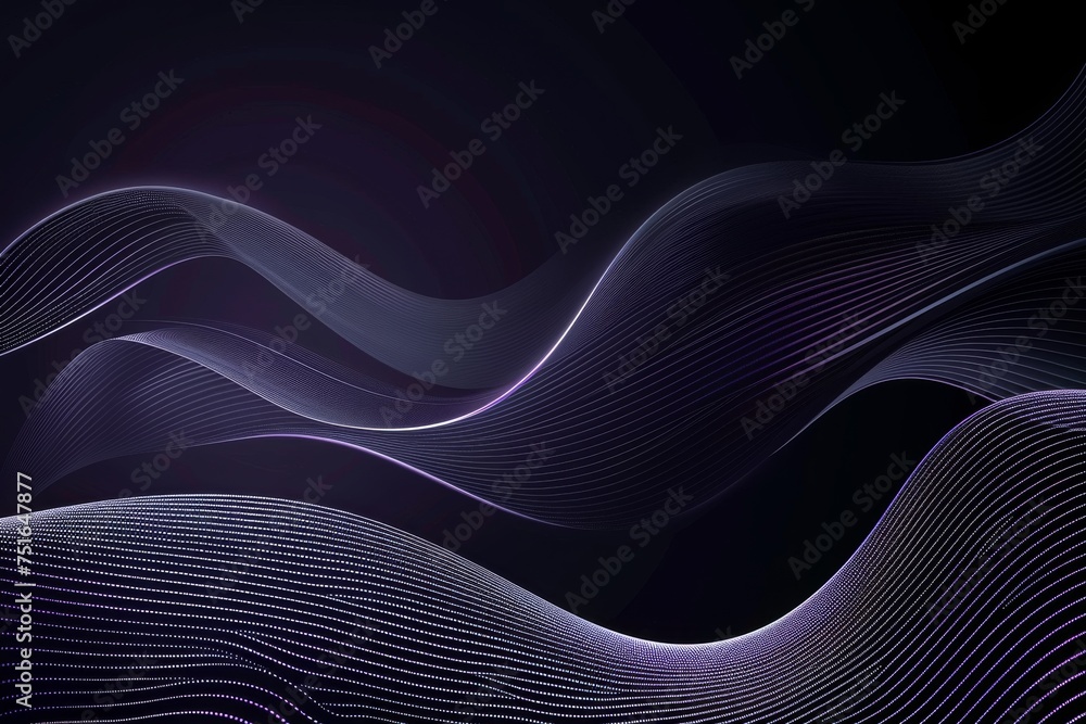 Sleek digital waves in shades of purple on a dark background, perfect for modern tech design.
Sleek digital waves in shades of purple on a dark background, perfect for modern tech design.