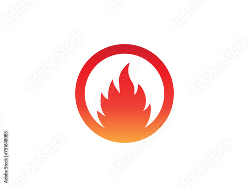 fire logo icon design template elements. Fire flame vector icons
