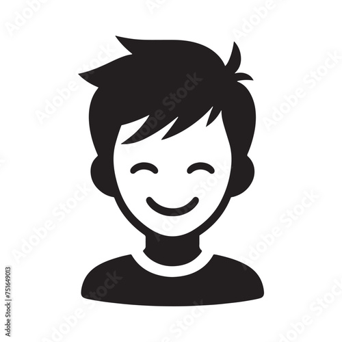 Silhouette of Smiling Person - Radiating Happiness with a Joyful Smile - Smiling Illustration - Smiling Expression Vector
