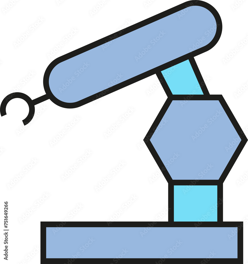 Industrial Robotic Arm Icon Industrial Robotic Arm Icon