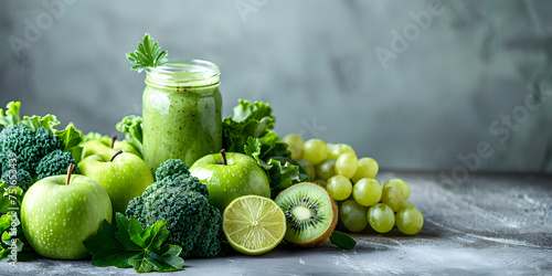 Vibrant Fresh Fruit and Juice Selection  Orange  Apple  Grapes  Lemon  Kiwi - Healthy and Refreshing Isolated Food Image